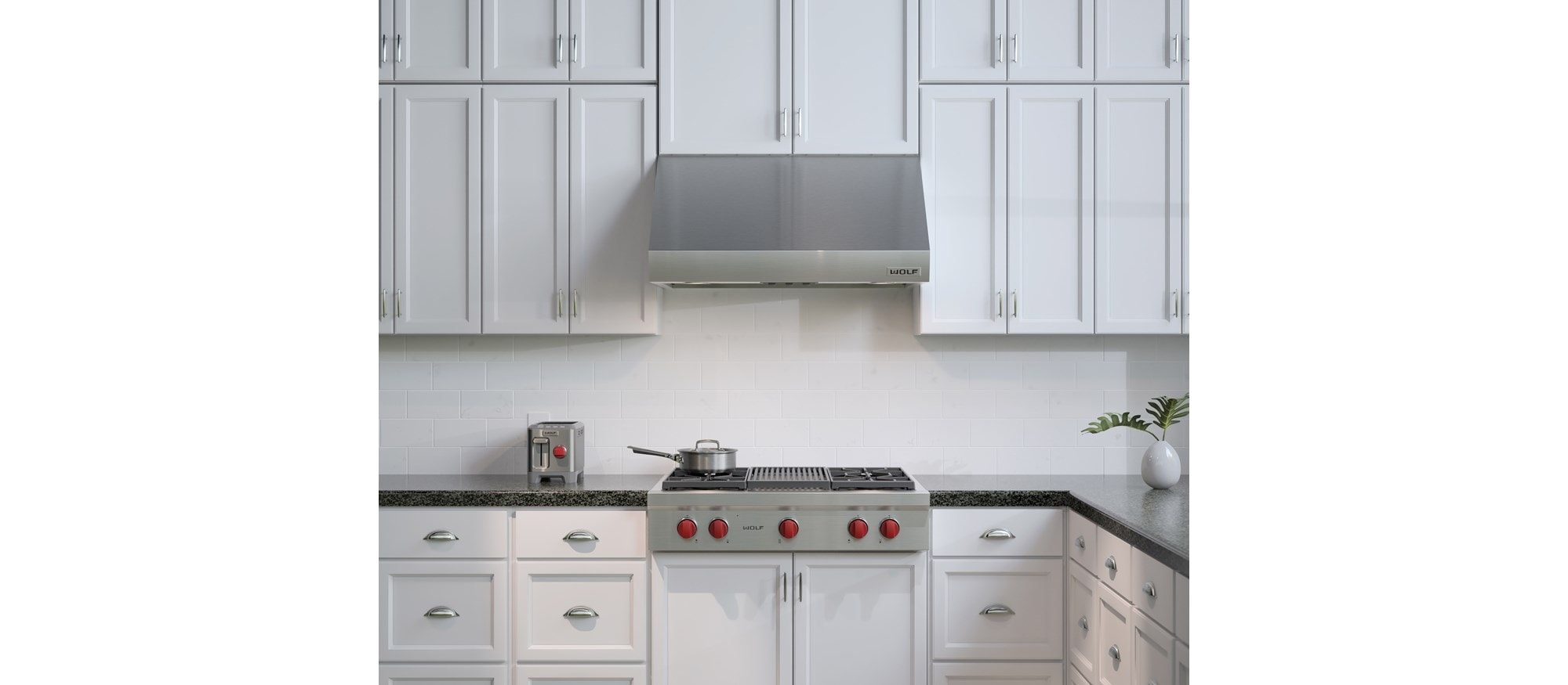 Campana extractora de pared Pro de 36" Wolf - 27" de profundidad (PW362718)