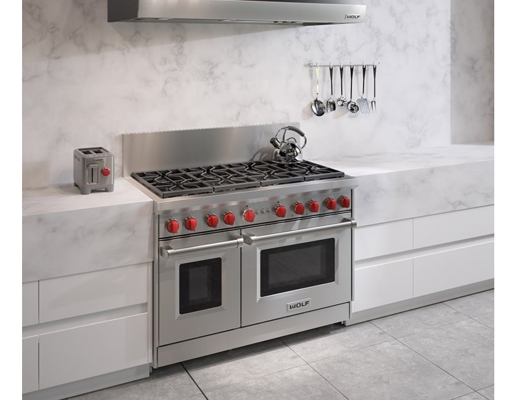 Estufa de gas de 48" - 8 quedamores (GR488) Estufa Wolf