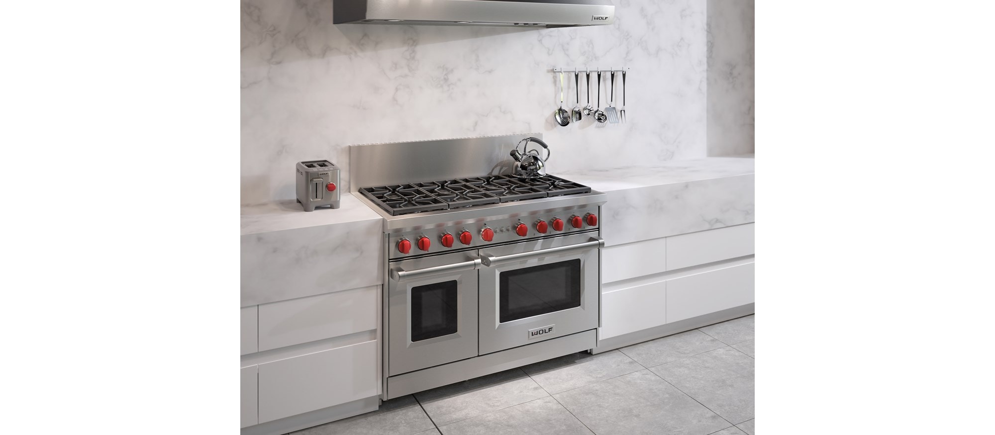 Estufa de gas de 48" - 8 quedamores (GR488) Estufa Wolf