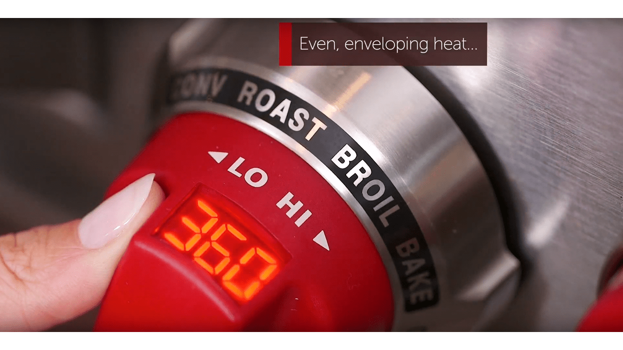 Estufa de energía dual Wolf - Modo Convection Roast (Rostizar por convección)