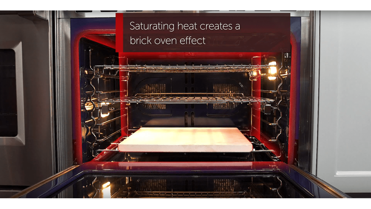 Estufa de energía dual Wolf - Modo  Stone (Horno de piedra)