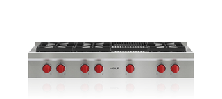 Wolf Estufa con quemadores sellados de 48” - 6 quemadores y asadora infrarroja SRT486C