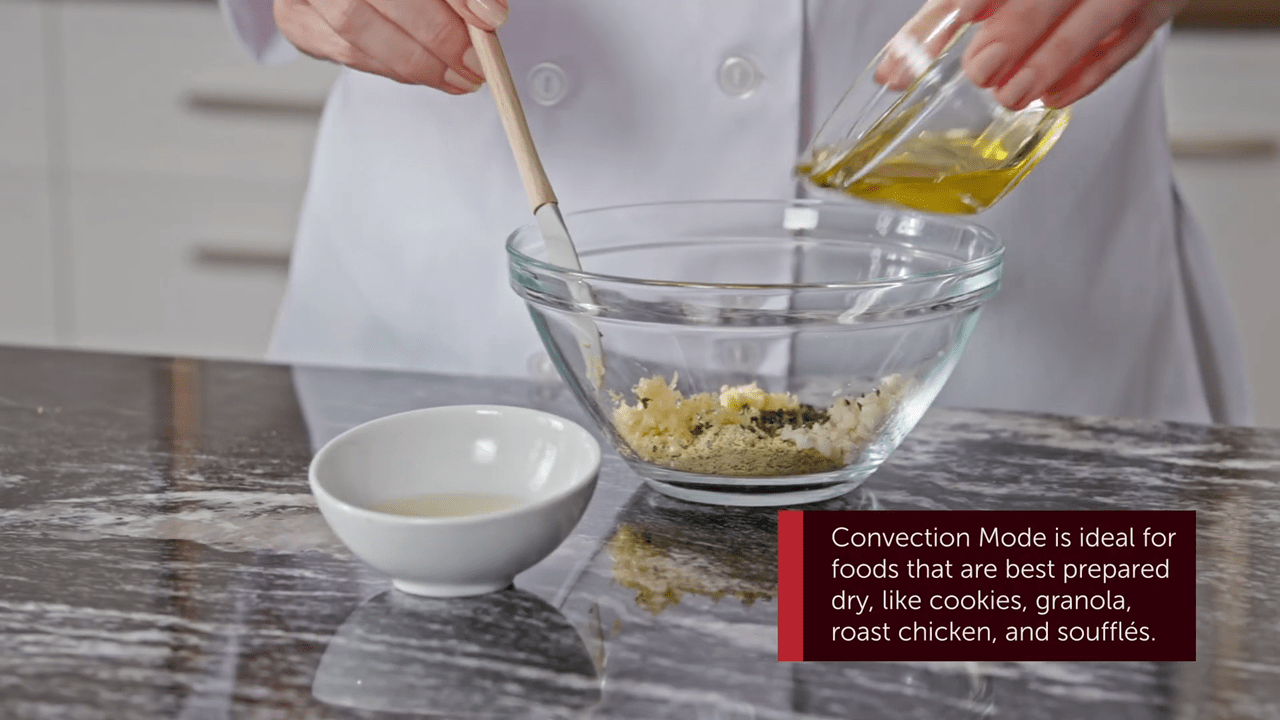 Horno de vapor con convección Wolf (controles táctiles) - Modo Convection (Convección)