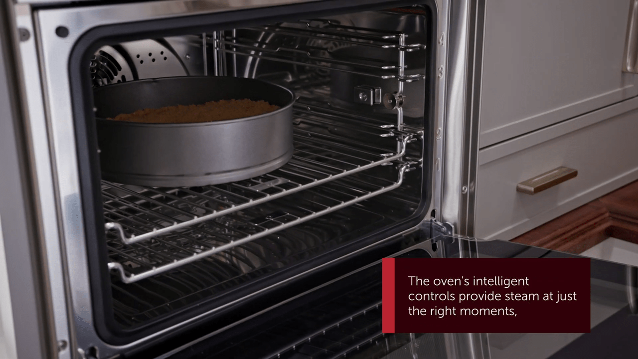 Horno de vapor con convección Wolf (controles táctiles) - Modo Vapor - Cheesecake