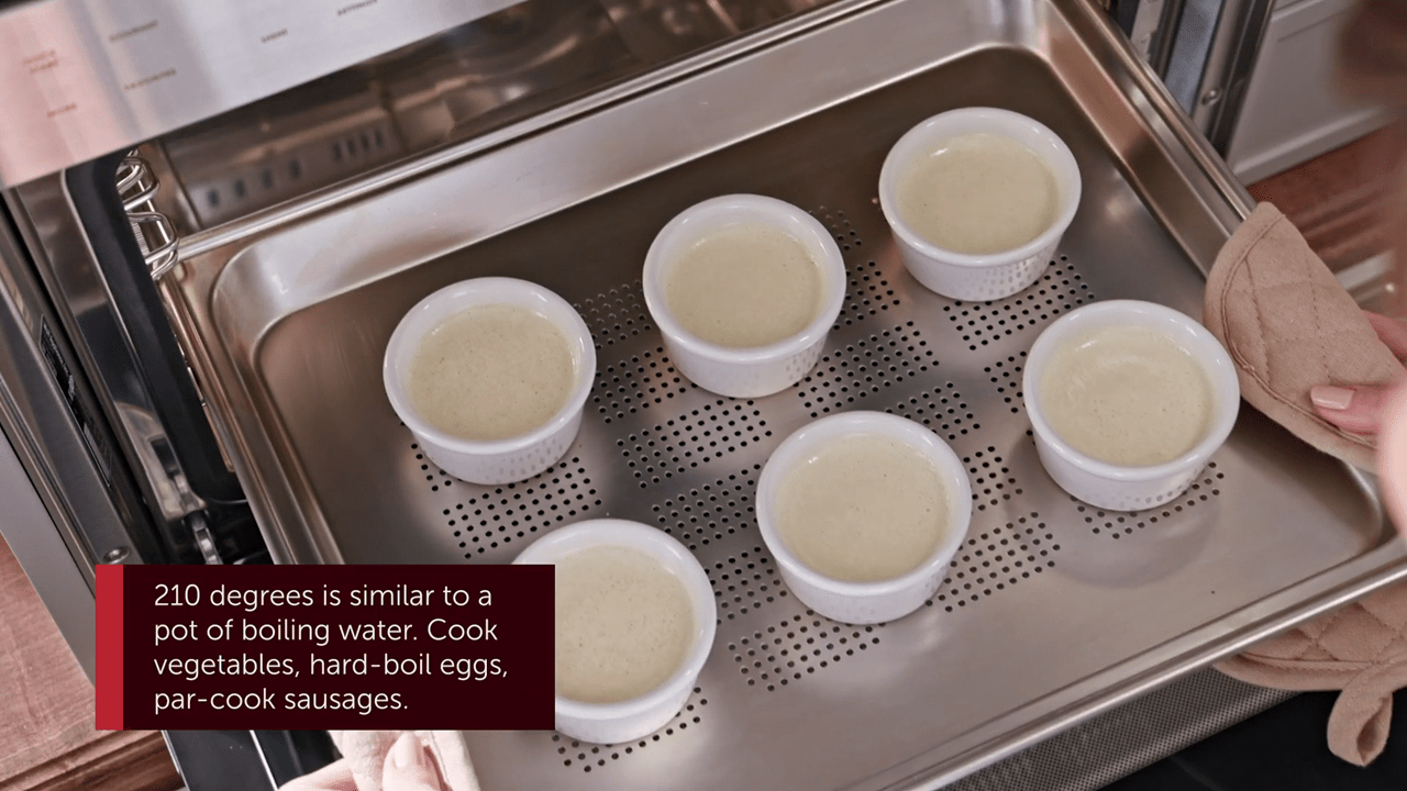 Horno de vapor con convección Wolf (controles táctiles) - Modo Steam (Vapor)